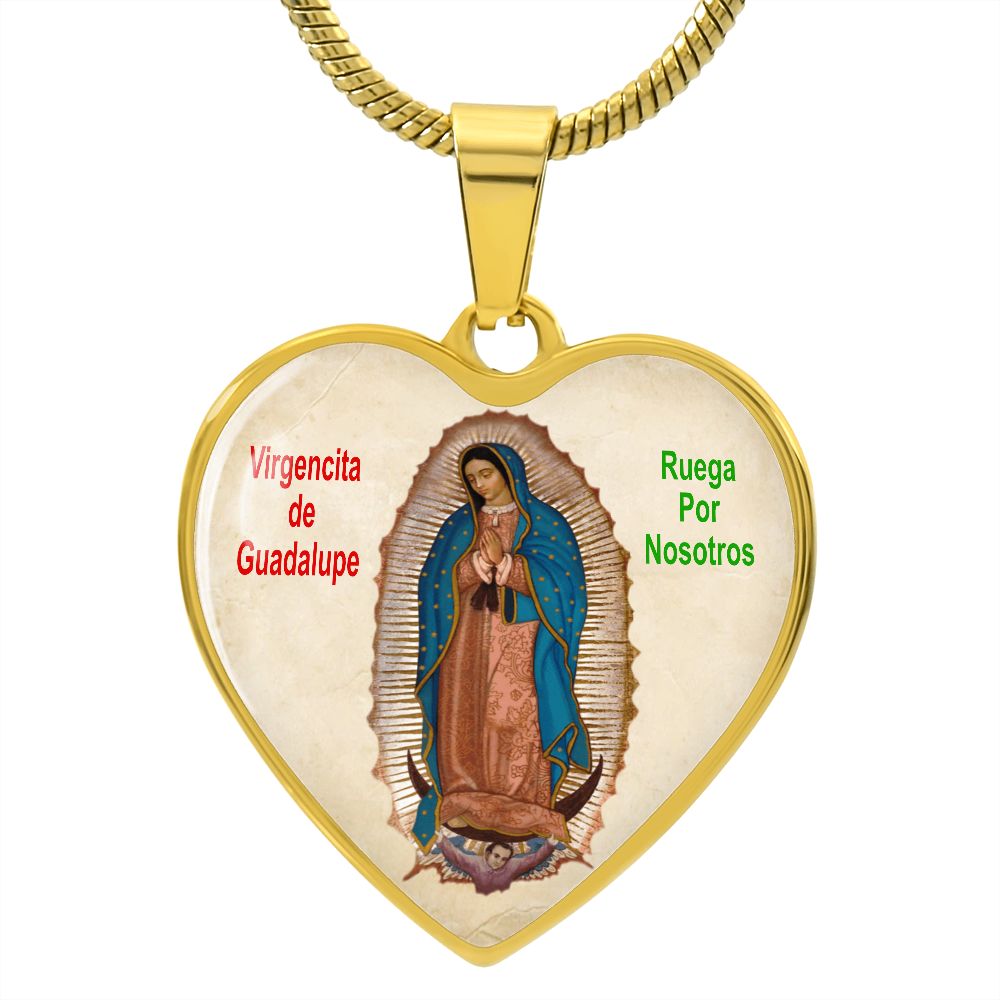 Medalla con Cadena de La Virgen de Guadalupe