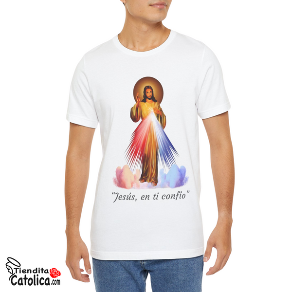 Camiseta  De La Divina Misericordia. Jesus en Ti Confio.