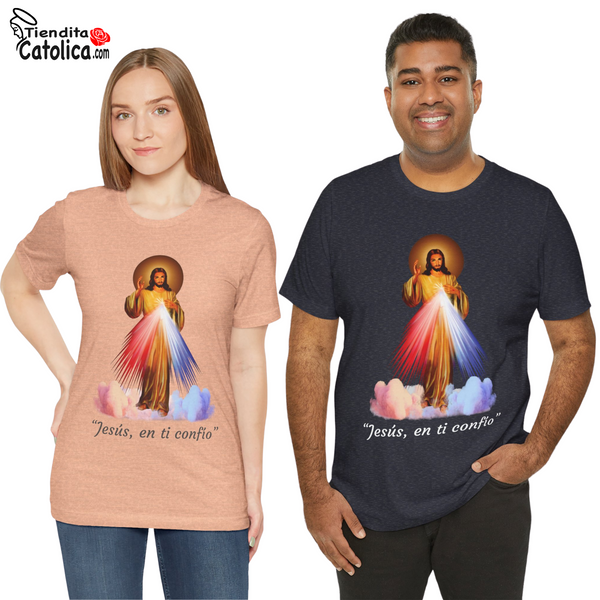 Camiseta  De La Divina Misericordia. Jesus en Ti Confio.