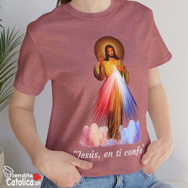 Camiseta  De La Divina Misericordia. Jesus en Ti Confio.