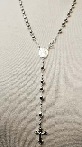 Rosario de plata esterlina 925