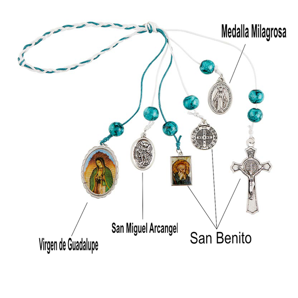 Colgante de Nuestra Señora de Guadalupe y San Benito