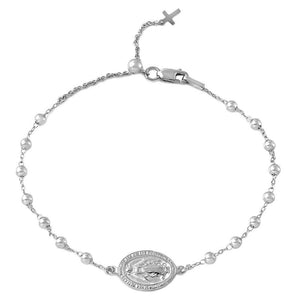 Pulsera Catolica de Plata  con La Medalla Milagrosa